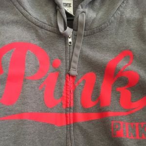 Pink vs full zip sweater